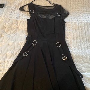 New goth dress bought at a leather shop